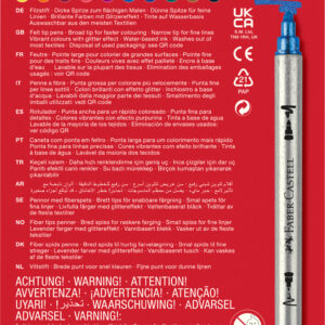 Flomasteriai Faber-Castell, 10 spalvų, dvipusiai, su blizgučiais - Image 2