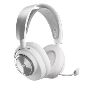 Steelseries Arctis Nova Pro Wireless Laisvų rankų įranga Vielinis ir Bevielis Su lankeliu Žaidimams Bluetooth Sidabras, Balta
