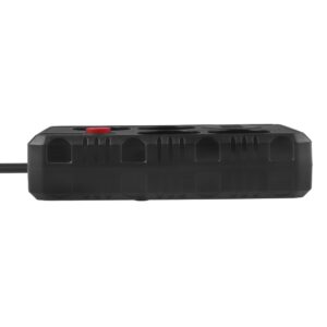 Maclean elektros paskirstytuvas, 4 lizdai + 3xUSB prailginimo laidas, 110–240 V kintama srovė, 50/60 Hz, 2,1 A, maks. 2500 W, 1,5 m, juodas, MCE392 B - Image 2