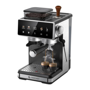 AMZCHEF CE-CM5560-SV Piston kavos aparatas sidabro spalvos