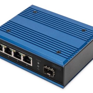 Digitus DN-651135 tinklo komutatorius Ne-valdomas Gigabit Ethernet (10/100/1000) Juoda, Mėlyna - Image 1