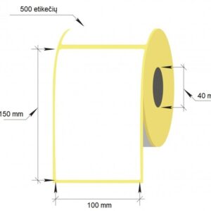 Lipnios etiketės 1-100x150/40mm-500etk thermal eco