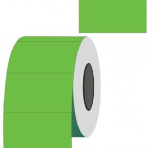 Kainų etiketės 26x16mm, stačiakampės, 1000vnt, žalios spalvos