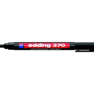 Permanentinis žymeklis Edding 370, apvaliu galiuku, 1mm, juodos spalvos