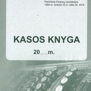Kasos knyga, A5, kiekvienai dienai, SC, 31+2 lapai