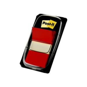 Plastikiniai žymekliai Post-it, 25x43mm, 50vnt., raudonos spalvos - Image 2