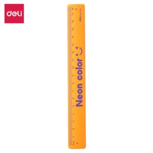 Liniuotė DELI E6206, 18cm, įvairių spalvų - Image 2