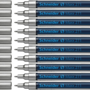 Žymeklis Schneider Paint Marker Maxx 271, 1-2mm, su aliejiniu tušu, sidabrinės spalvos - Image 2