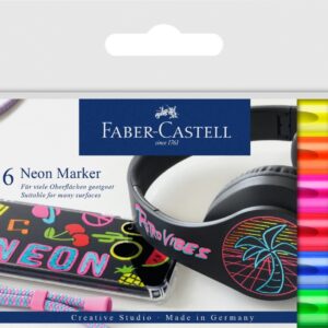 Žymeklių rinkinys Faber-Castell Neon Marker, 6 spalvų