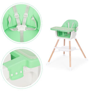Vaikiška maitinimo kėdutė 2-in-1, žalia, ECOTOYS - Image 6