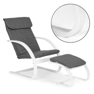 Finnish Rocking Chair with Footrest Lounger for Living Room ModernHome - Image 6