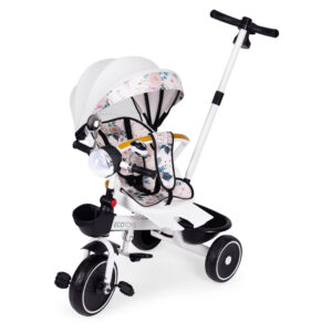 Tricycle stroller for children with swivel seat, push handle, and canopy, ECOTOYS - Image 6