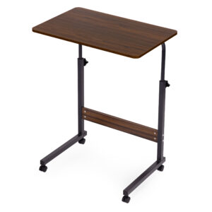 Mobile laptop table – side desk for armchair and sofa in dark walnut finish, ModernHome - Image 6