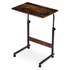 Mobile laptop table – side desk for armchair in aged walnut finish, ModernHome - Image 6