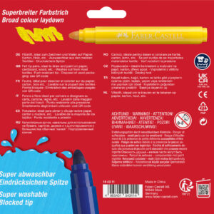 Viltpliiatsid Faber-Castell Jumbo 12-värvi supermahapestavad - Image 2