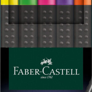 Rašiklis Faber-Castell FinePen, 0.4mm, 5 neoninių spalvų