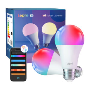 LEPRO B2-2 E27 Wi-Fi LED Bulb, 1100 lm, 2-pack - Image 2