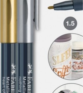 Rašiklių Faber-Castell rinkinys, auksinė+sidabrinė, 250/251, 2vnt/pak