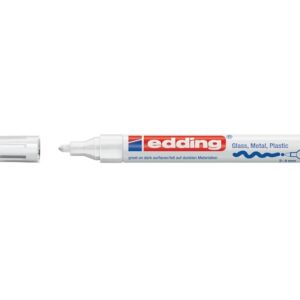 Žymeklis Edding 750 lako pagrindu, apvaliu galiuku, 2-4mm, skirtas dekoravimui, baltos spalvos