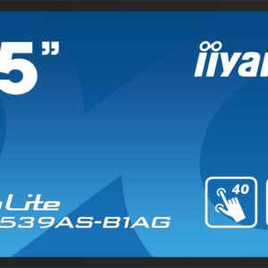 iiyama TF5539AS-B1AG ženklų ekranas Terminalo dizainas 138,7 cm (54.6") LED 435 cd/m² 4K Ultra HD Juoda Lietimui jautrus ekranas Integruotas procesorius Android 11 24/7 - Image 2