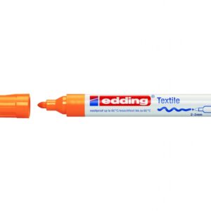 *Tekstilės žymeklis Edding 4500, apvaliu galiuku, 2-3mm, šviesiai oranžinės spalvos