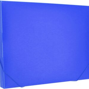 Aplankas dokumentams College A4/3cm, 0.7mm, su gumelėmis, plastikinis, mėlynos spalvos