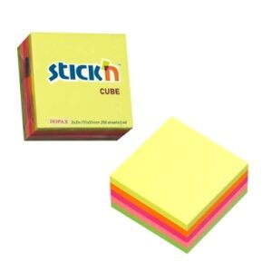 Lipnūs lapeliai Stick´N 21203, 51x51mm, 5x50 lapelių, 5 ryškios spalvos