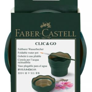 Indelis teptukams skalauti Faber-Castell Click and Go Art Graphic, tamsiai žalios spalvos
