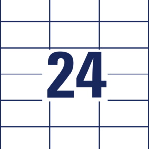 Lipnios etiketės Avery Zweckform, A4, 70x37mm, 24 etiketės lape, be rėmelio, 100 lapų, baltos spalvos - Image 2
