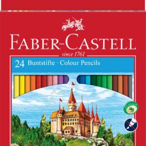 Spalvoti pieštukai Faber-Castell Castle, 24 spalvos