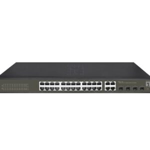 LevelOne GES-2128 tinklo komutatorius Valdomas L2 Gigabit Ethernet (10/100/1000) Juoda - Image 1