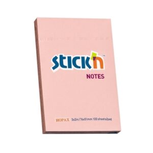 Lipnūs lapeliai Stick´N 21145, 51x76mm, 100 lapelių, rožinės spalvos