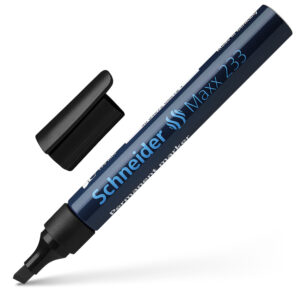 Permanentinis žymeklis Schneider 233, 1-5mm, kirstu galiuku, juodos spalvos
