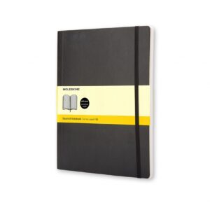 Užrašų knygutė Moleskine Classic 19x25cm, langeliais, minkštu viršeliu, juodos spalvos