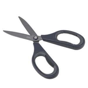 Žirklės DELI 77754 17cm soft touch, pilkos spalvos - Image 2