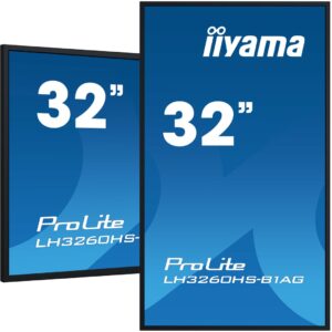 iiyama LH3260HS-B1AG ženklų ekranas Skaitmeninė dvipusė sulankstoma A formos plokštė 80 cm (31.5") LED „Wi-Fi“ 500 cd/m² „Full HD“ Juoda Integruotas procesorius Android 11 24/7 - Image 1