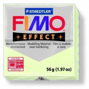 Modelinas Fimo, 56g, švytintis baltos spalvos