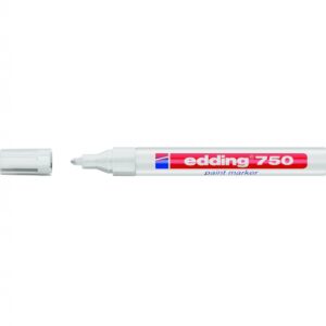 Žymeklis Edding 750 lako pagrindu, apvaliu galiuku, 2-4mm, baltos spalvos