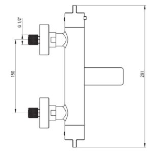 Vonios maišytuvas DEANTE (BCH01BT) termostatinis Chromas - Image 3