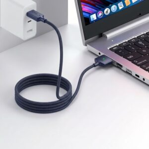 Tech-Protect MMC01 UltraBoost MAGNETINIS MACBOOK KABELIS TYPE-C Į MAGSAFE 3 140W 200CM TAMSIAI MĖLYNAS - Image 5