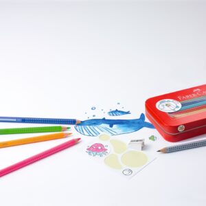 Akvarelinis pieštukas Faber-Castell Grip Jumbo, 1vnt, neoninės rožinės spalvos - Image 4
