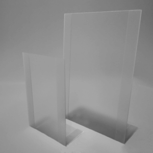 Informacinis laikiklis L formos HD, A5, vertikalus, plono plastiko