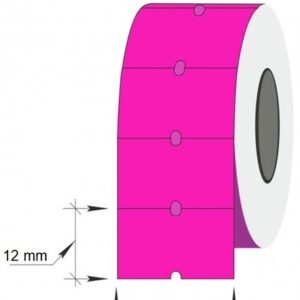 Kainų etiketės 21,5x12, stačiakampės, 1000vnt, avietinės spalvos - Image 2