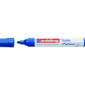 Tekstilės žymeklis Edding 4500, apvaliu galiuku, 2-3mm, tamsiai mėlynos spalvos