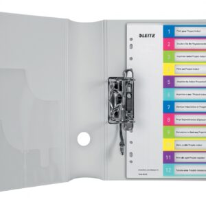Skiriamieji lapai Leitz WOW Print, A4+, 1-12, plastikiniai, įvairių spalvų - Image 2