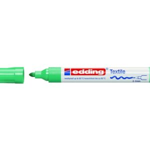 Tekstilės žymeklis Edding 4500, apvaliu galiuku, 2-3mm, žalios spalvos