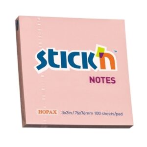 Lipnūs lapeliai Stick´N 21148, 76x76mm, 100 lapelių, rožinės spalvos