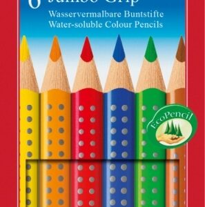 Spalvoti pieštukai Faber-Castell Grip, 6 spalvos