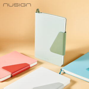 Užrašų knygelė „Nusign“ A5/120L, linijomis, PU viršeliai, baltos spalvos - Image 8