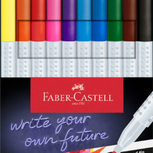Flomasteriai Faber-Castell Broadpen 2,5 mm, 10 spalvų